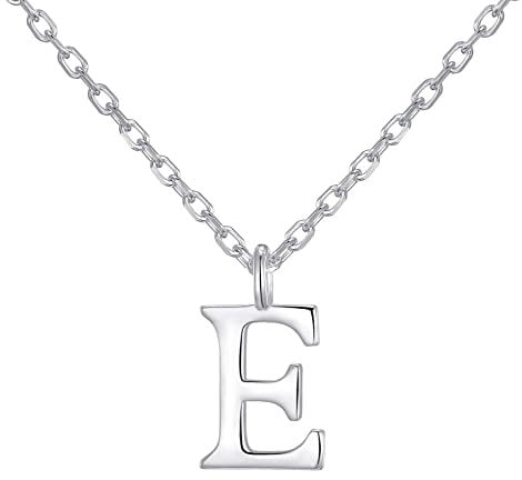 Philip Jones Sterling Silver Initial E Necklace