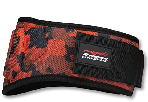 Raigeki Fitness Gewichthebergürtel (+ Trainingspläne) Fitnessgürtel für Bodybuilding, Krafttraining, Gewichtheben und Crossfit Training - Weightlifting Belt für Damen und Herren