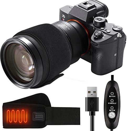 Vegena Objektivwärmer mit Temperaturregler - Linsenheizung 5V USB Heizband für Universalkamera Lens Teleskope Okulare Heizung Anti-Tau Anti-Feuchtigkeit Anti-Eisnebel