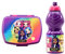 Goldkids Rainbow High Surprise Puppen Brotdose 17 x 14 x 6 cm Kinder Lunchbox Brotzeitdose Brotkasten für Frühstück Box Trinkflasche Schule Freizeit Kunststoff-Box inkl leuchtender Anhänger