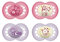 MAM Original Pure Day & Night Schnuller im 4er-Set, Baby Schnuller aus nachhaltigem & bio-erneuerbarem Material, Sauger aus MAM SkinSoft Silikon, mit Schnullerbox, 16+ Monate, Reh/Vogel/Eule