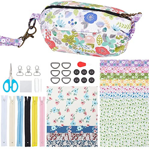 FREEBLOSS 6er Set DIY-Beutel-Set rund DIY Nähen Tasche Kit Popsewing DIY Tasche Kit Craft Kits Geldbörse Tasche Machen Kit Nähset Kunsthandwerks-Set für Anfängerinnen