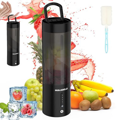 460ml Mixeur portable, Mixeur personnel pour smoothies et milk-shakes, Machine électrique à 6 lames Rechargeable par USB Mini presse-agrumes pour les voyages, le sport, la cuisine