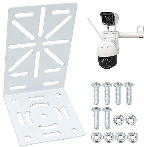 L-Shape Wall Mount Bracket Universal for CCTV Camera Security Camera, Metal Joint Mount CCTV Camera Universal Holes Installation Bracket