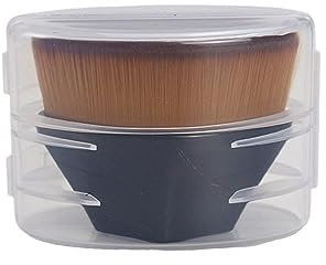 Ksvsonrvi Foundation Pinsel, Flat Top Kabuki Soft Premium Make-up Pinsel Werkzeug Perfekt für flüssige, Creme und Pulver Kosmetik mit Schutzhülle, schwarz