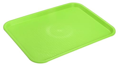 uxcell Plastic Fast Food Trays Bulk 14 x 18 Rectangular Serving Trays Cafeteria Trays Serving Platter for Restaurant Party Kitchen (Green)