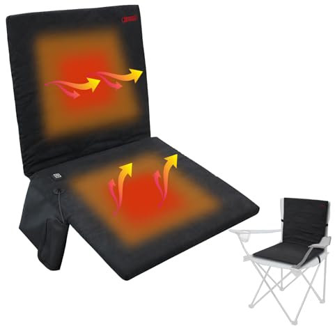 HiGropcore Portable Heated Seat Cushion, 【No Power Bank】 USB-Powered Heating Cushion Back Chair Pad for Camping Chair, 3 Mode Adjustable Warm Seat Cushion for Outdoor, Camping, Fishing, Hunting
