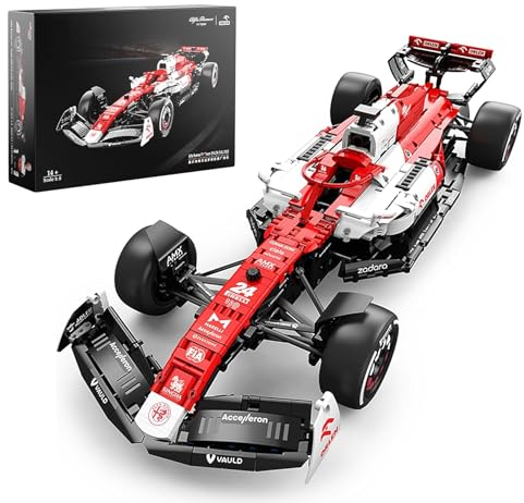 Technik F1 Auto für Alfa Romeo F1 Team Orlen C42 2022, 1:8 Groß F1 Auto Modellbausatz, 2306 Teile MOC Klemmbausteine F1 Auto Bausatz, Kompatibel mit Alfa Romeo Technik Auto