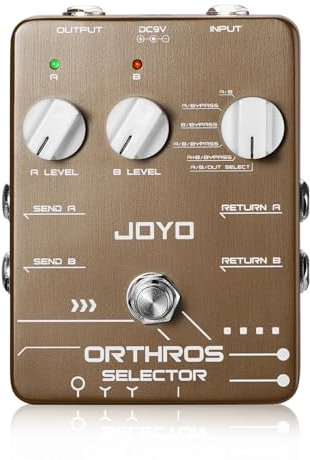 JOYO Line Selector Gitarrenpedale, 6 Modusschalter mit AB, 2 Effektschleifen, unabhängiger Steuerkanal für E-Gitarre, Bass (ORTHROS SELECTOR JF-24)