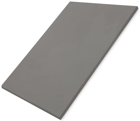 Hausfux Tischplatte nach Maß - 1,9 cm Starke Spanplatte mit ABS-Kante - individueller Zuschnitt - Made in Germany (Basalt Grau, 150 x 80 cm)
