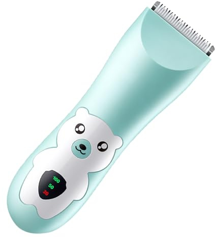 Haarschneider für, Leiser Baby-Haarschneider, Elektrisch, Wasserdicht, mit 2 Führungskämmen für Neugeborene