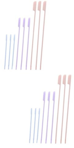 FOMIYES 18 Pcs Spatule en Silicone 9 pièces spatule de maquillage en silicone outil de maquillage lotion gel outils spatule à crème spatule de beauté se réconcilier grattoir rouge à