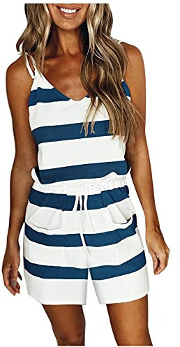Salopette Short Femme Court Salopette Femme Salopette Femme Ete Fluide Combinaison D'été Large Slim Vintage Combishorts Jumpsuit Courte Salopette Travail Femme Streetwear Romper