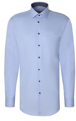 Seidensticker Herren Business Hemd Regular 1/1 Kentkragen Bügelfrei 100% Baumwolle