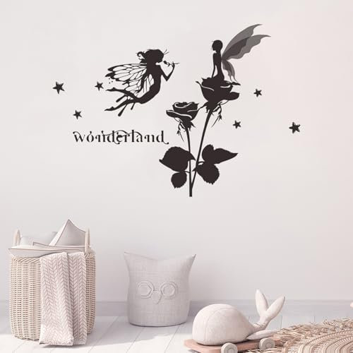 astylishome Personalised Wall Sticker Flower Home Decoration Stickers Walls Decal Art Bathroom Wallpapers Waterproof Easy to Apply Black and White Wallpaper 0911