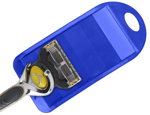 Linkidea Tragbares Rasierklingen-Reinigungswerkzeug, Gummisystem zum Entfernen von Haaren & Schmutz, für Rasierpflege, kompatibel mit Gillette Fusion 5 Power, Fusion 5 ProGlide (Blau)