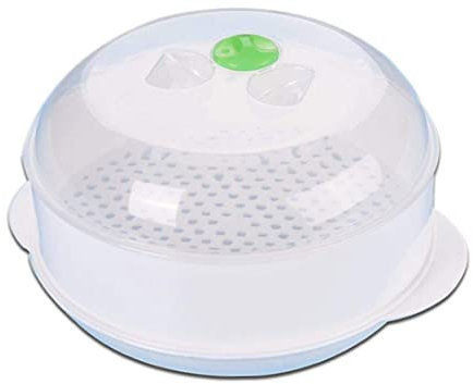 Vapores de microondas, vaporizador de vegetales de microondas con tapa transparente, vapores de arroz de microondas PP de grado alimenticio con mango para vapores de vaporizadores
