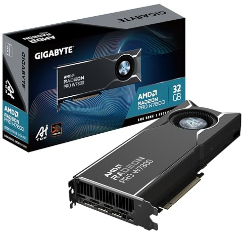 Gigabyte Radeon PRO W7800 AI TOP 32G Grafikkarte - 32GB GDDR6, 256bit, PCI-E 4.0, 3 x DisplayPort 2.1, W7800 AI TOP 32G