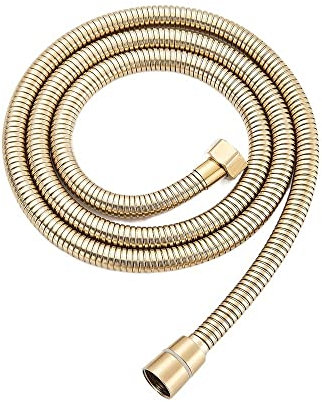 YUCHUANGYE Duschschlauch Knickfreie Duschschläuche 59 Zoll Schlauch for Handheld Duschkopf Duschschlauch Ersatz Flexibler Edelstahlschlauch Anti-Twist Brauseschlauch(Brushed Gold)