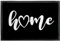Fußmatte „Home“ - weißes Herz - lustige Deko-Türmatte als Geschenk zum Einzug für innen und außen – Eingangsteppich mit verschiedenen Designs - dünn, rutschfest, 50 x 35 cm