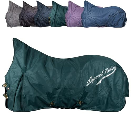 RL24 - Outdoordecke 600D IRHSuper-Dry von Imperial Riding – als Regendecke, Übergangsdecke & Winterdecke – wasserdichte Weidedecke mit Füllung – Pferdedecke in Forest Green – 135cm (100g)