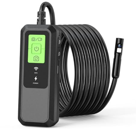 Candeon Handy Endoskopkamera Mit Licht, 1920P HD Inspektionskamera Rohrkamera Kanalkamera, Ip67 Wasserdicht Endoskop Kamera Mit 850mah Akku 1m Sonde für Auto, Rohre, Maschinen, Haushalt