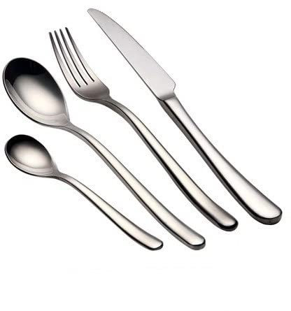 OLSKFUH Besteck-Sets 4-TLG. Set Nordisches Besteck Geschirr Steakmesser Löffel Und Gabel Set Essgeschirr Küchengeräte-Sets Tafelgabeln Edelstahl Zero Waste,