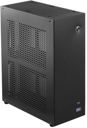 Benssey Chassis Desktop ITX Computer Case Mini NAS Computer Case Dual 3.5 Inch Hard Drive Frontale USB3.0 TYPEC Interfaccia Pezzi di ricambio Nero