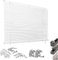 HUGG (28-KF) Alu-Jalousie Klemmfix, ohne Bohren, Fenster-, Wand- und Deckenmontage, 75 x 220 cm (B x H), Weiß