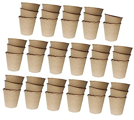 BCOATH Pack Papier Anzuchtschalen Biologisch Abbaubar Für Garten Pflanzkübel Mit Blumentöpfe Für Anzuchttopf Setzlinge Blumenbehälter