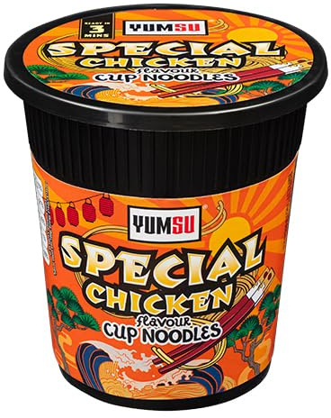 Instant Pot Noodles Halal Certified Vegetarian Egg Free 60g Assorted Packs & Flavours + FabFinds Mug (24, Special Chicken)