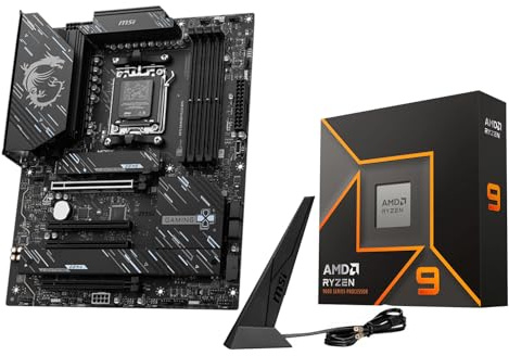 Micro Center Procesador AMD Ryzen 9 9950X con placa base WiFi MSI X870 Gaming Plus (ATX, AM5, DDR5, PCIe 5.0 x16, M.2 Gen5, Wi-Fi 7, 5G LAN)