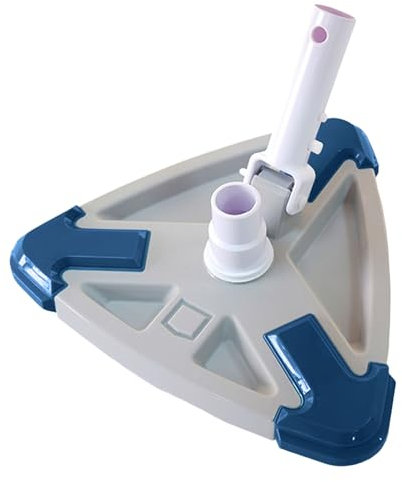 Tête d'aspirateur lestée avec brosses latérales pour un nettoyage complet des piscines creusées et creusées