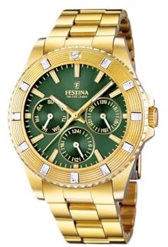 Festina Damen Uhr Analog Edelstahl 316L Silber - Quarzwerk Multifunktion - Mineralglas robust - 5 ATM wasserdicht - Kalender - Special Prices F16694/6