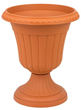 Pot de Fleur en Plastique Milano avec Soutien, ht. 30 cm, en Terre Cuite