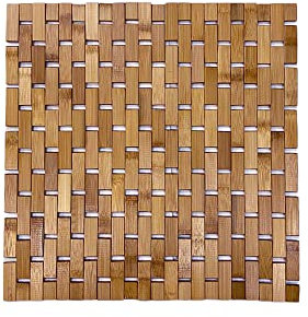 Alfombra para baño Evideco con tiras de bambú, enrollable, plegable, natural y antideslizante para la salida de la ducha