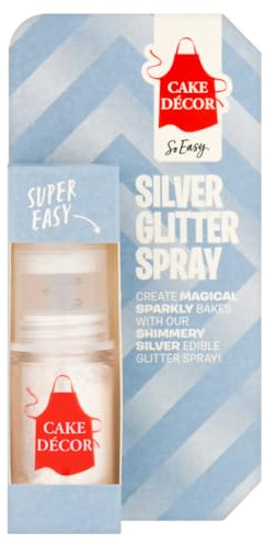 Cake Decor Silver Glitter Spray 4g