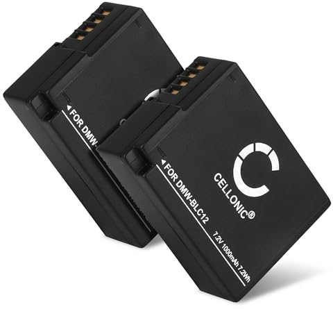 CELLONIC, Akku für Kamera, kompatibel mit Leica BP-DC12, Q (Typ 116), V-LUX 114, 5, 4 (7.4V, 1000mAh) 2 Stück