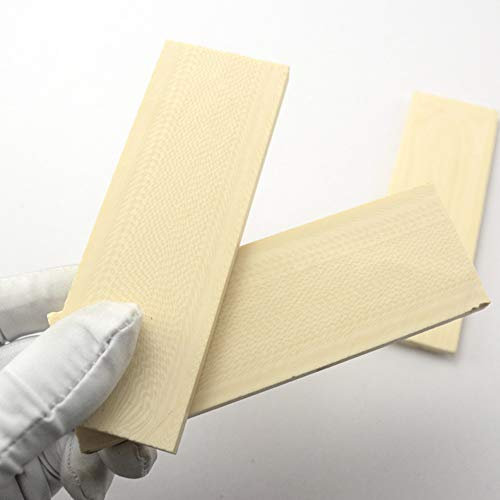 Aibote 2pcs Alternative Imitation Ivory Substitute Knife Handle Blanks Scales Inlay Material 120x40x8mm