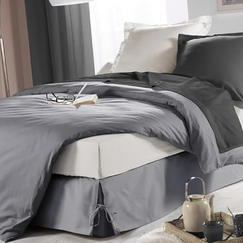 Paris Prix Cache Sommier Sommina 90x190cm Gris
