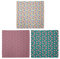 ABAKUHAUS Unisex Bandana, Tulpen Rosen und Stiefmütterchen Blumen Rosebud Art Begonia Blumen-Liebe, 3er Pack, Mehrfarbig