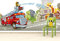 Vlies Tapete XXL Poster Fototapete Feuerwehr Kinderzimmer Farbe color, Größe 100 x 50 cm