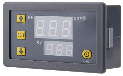 Controlador de temperatura digital LED W3230 DC 12V 24V 220V Medidor de sensor de interruptor de termostato(220V-rojo y azul)
