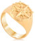 Akitsune Guidance Ring | Kompass Karte Nord Nautisch Ring Herren Edelstahl Designer Gold - US 6
