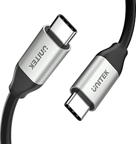 UNITEK Human friendly USB-C 100W PD Schnellladekabel mit 4K@60Hz und 10Gbps Daten (USB 3.2 Gen2) C14082ABK Power Delivery 100W USB SuperSpeed + Quick Charge Schwarz