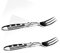 Kerafactum 2 Kuchengabel kleine Obst Gabeln Dessertgabel Gabel im Set | Kuchengabeln Kuchen Pancake Nachtisch Tafelgabel Besteck mit schwarzen Griffen | Landhausstil erweiterbar Dessert Cake Fork