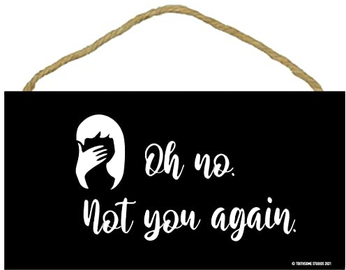 Holzschild Oh No Not You Again, 29,2 x 15,2 cm