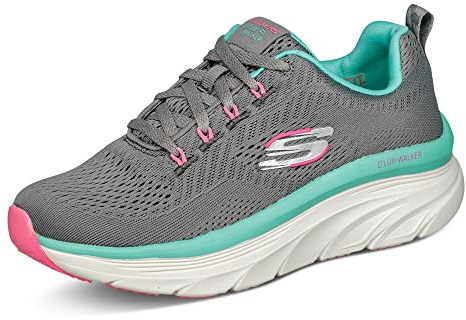 Skechers D'Lux Walker - Fresh Finesse 149368-GMLT, Womens Sneakers,Sports Shoes, Grey, 40 EU