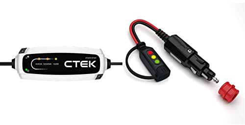CTEK 40-106 Smart Battery Charger & 40-165 Battery charge indicator with 12 V Comfort connector 22 cm