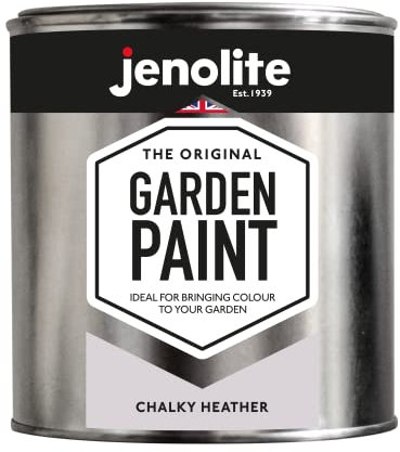 JENOLITE Garden Paint Chalky Heather - Ideal for Garden Furniture & Ornaments - use on wood, metal, plastic, stone, ceramic - 1 Litre (RAL 320 85 10)